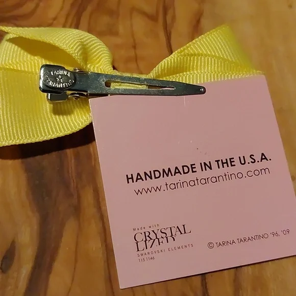 Tarina Tarantino Yellow Little Lamb Bow Clip - Picture 3 of 6